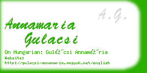 annamaria gulacsi business card